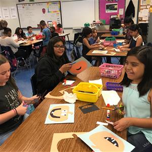 Students create pumpkin art Students create pumpkin art