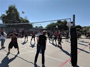 Staff v Students Volleyball Game 